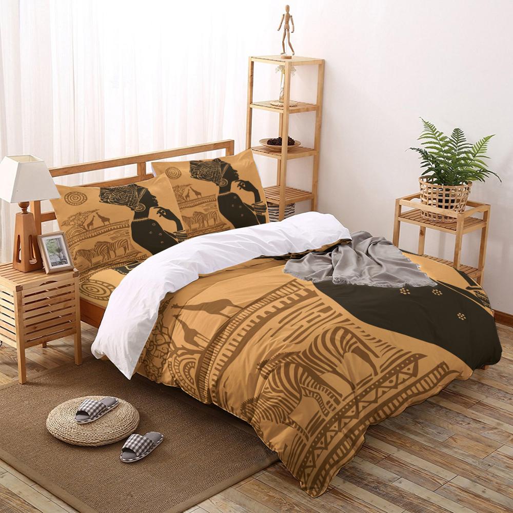 African women art design adult printed bedding set