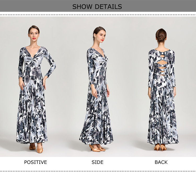 Adult Modern Dance Ballroom Dance Dress Waltz flamenco Costumes Standard Social Dresses Standard Social Dress 