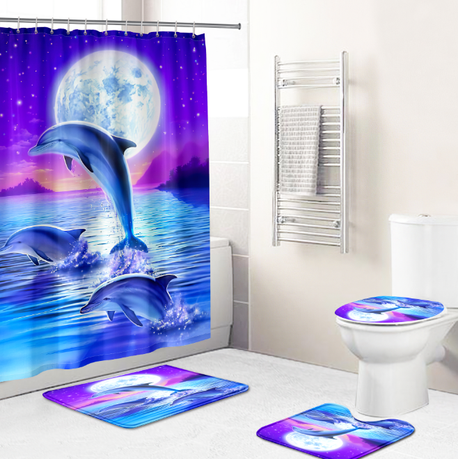 Support custom African girl magic 3D printing shower curtain