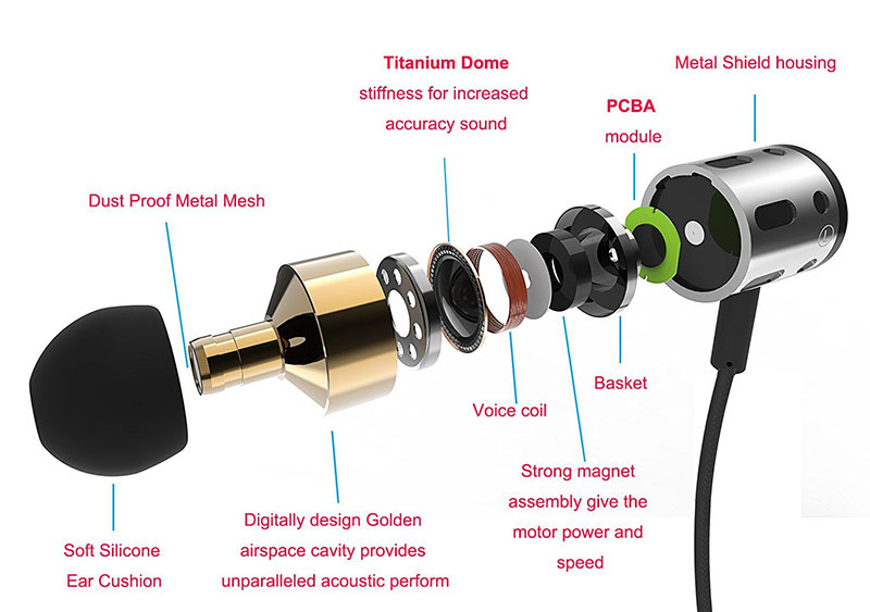 Custom made electronics Compatible with Dynamic Stereo Headphone Free Sample Sport Headset Metal