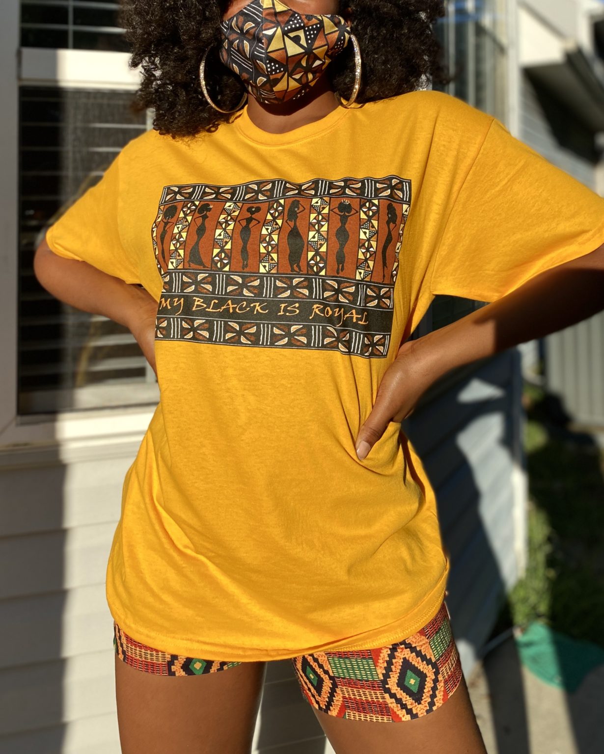 Wholesale Fashion Africa Women Clothing Short Sleeve Crew Neck African Print Tee Africa Unisex Black Print Tee Shirt