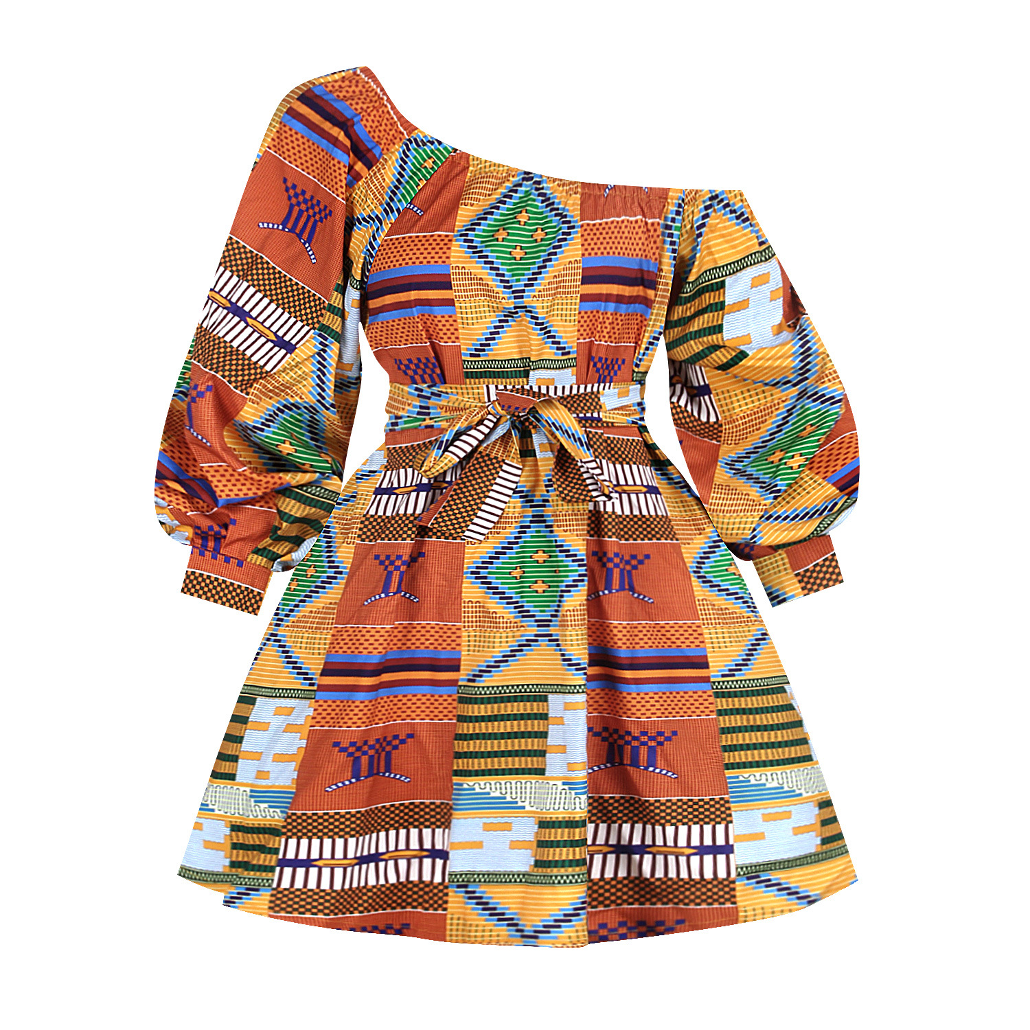 2020 Amazon Hot Sale Middle East Fashion Short Dress Designs african clothing Women casual african dresses