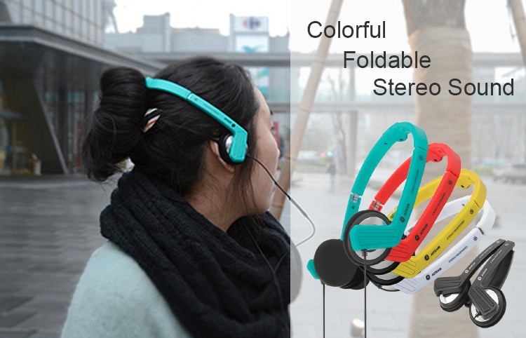 Stereo Wired Best colorful Shop electronics online good fashion foldable compact headset headphone