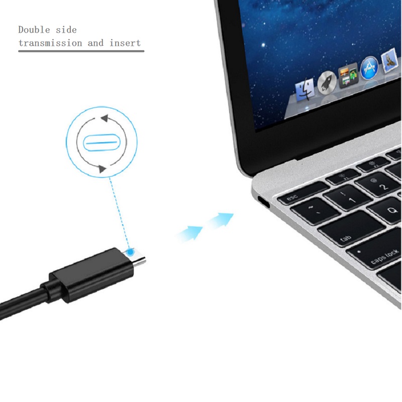 custom 3A 60W PD agreement 1m black usb c to