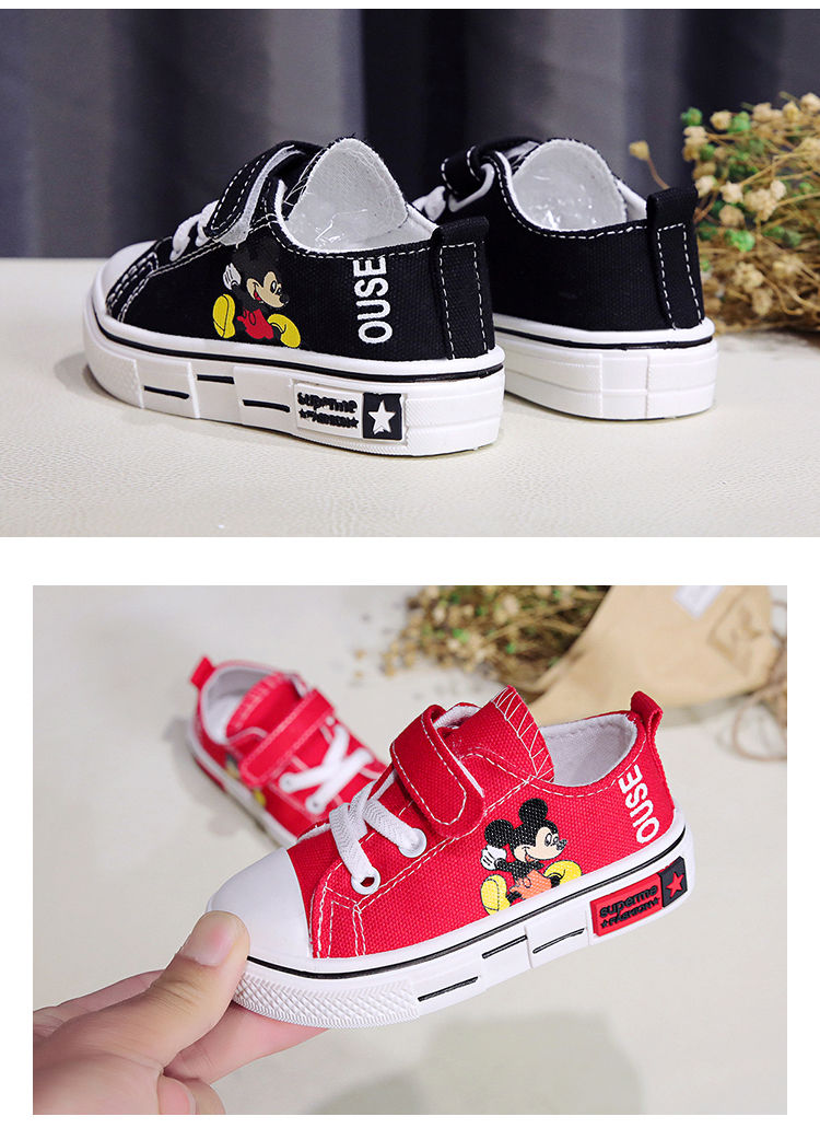Children's Canvas Shoes Spring New 2021 Cartoon Girls' Shoes Students' Casual Shoes Boys' Shoes Sneakers