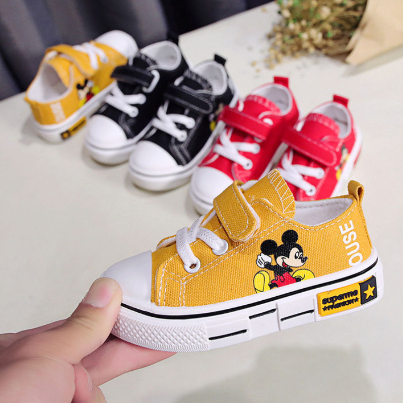 Children's Canvas Shoes Spring New 2021 Cartoon Girls' Shoes Students' Casual Shoes Boys' Shoes Sneakers