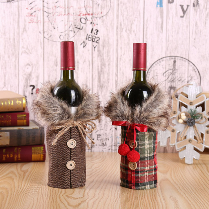 Nicro New Products Variety Style Sweater Coat Wine Bottle Cover Merry Christmas Party Decoration Supplies