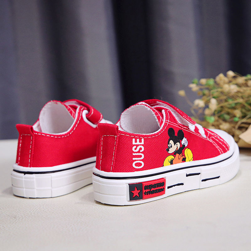 Children's Canvas Shoes Spring New 2021 Cartoon Girls' Shoes Students' Casual Shoes Boys' Shoes Sneakers