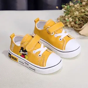 Children's Canvas Shoes Spring New 2021 Cartoon Girls' Shoes Students' Casual Shoes Boys' Shoes Sneakers