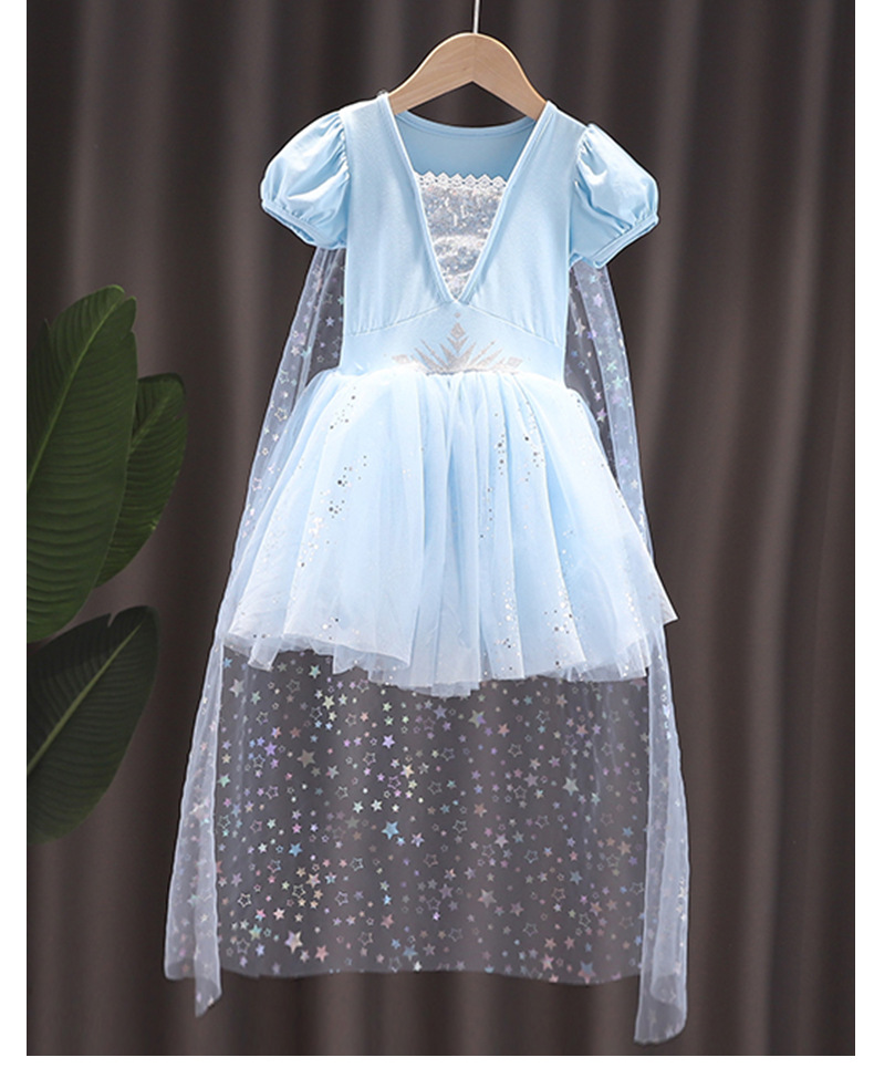 Village Fancy Cosplay Outfits Winter Long Sleeve Snow Queen Infant 5t 6t Elsa Anna Toddler Dress For Little Girls