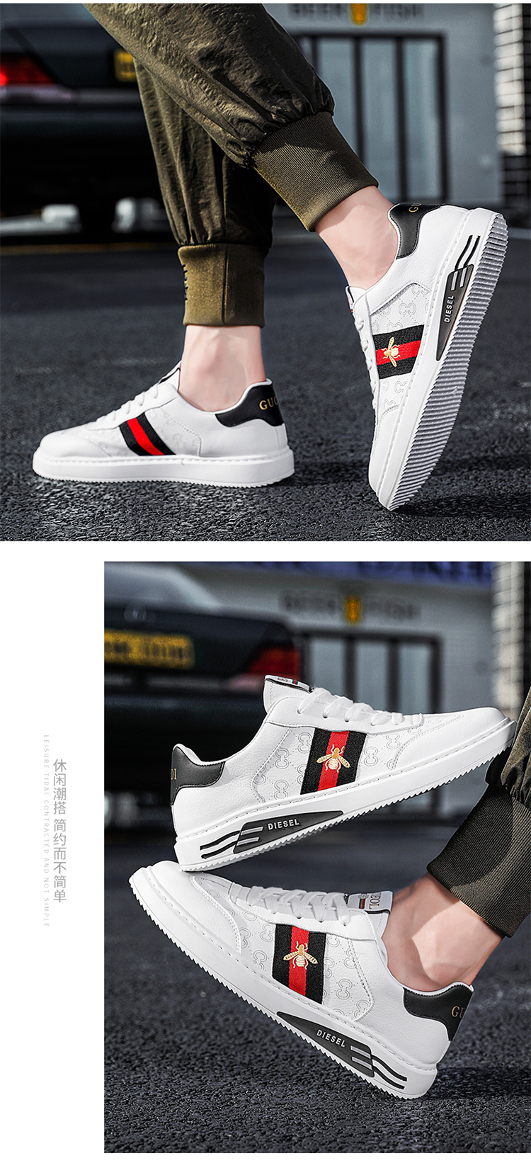 China Suppliers new fashion Amazon suitable Footwear Fashion Mens Casual sneaker Breathable Men white Shoes