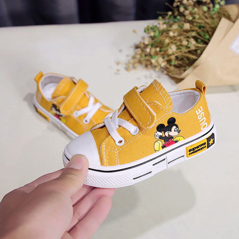 Children's Canvas Shoes Spring New 2021 Cartoon Girls' Shoes Students' Casual Shoes Boys' Shoes Sneakers
