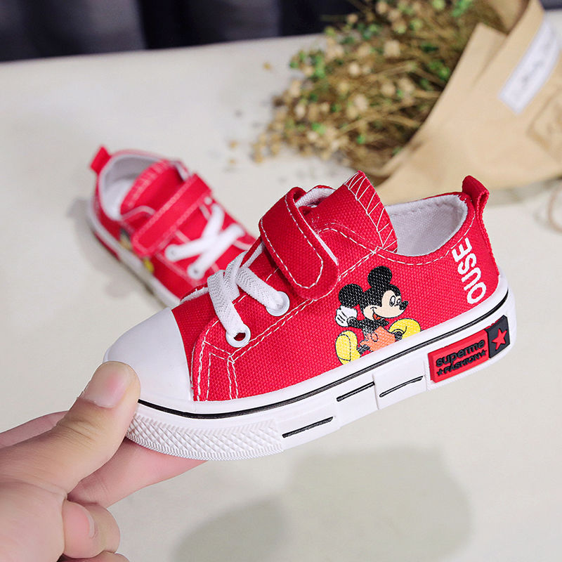 Children's Canvas Shoes Spring New 2021 Cartoon Girls' Shoes Students' Casual Shoes Boys' Shoes Sneakers