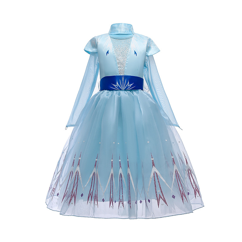 Village Fancy Cosplay Outfits Winter Long Sleeve Snow Queen Infant 5t 6t Elsa Anna Toddler Dress For Little Girls