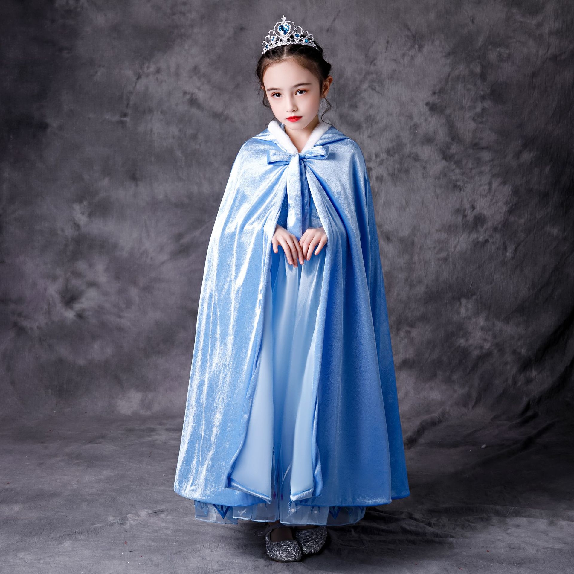 Village Fancy Cosplay Outfits Winter Long Sleeve Snow Queen Infant 5t 6t Elsa Anna Toddler Dress For Little Girls