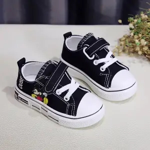 Children's Canvas Shoes Spring New 2021 Cartoon Girls' Shoes Students' Casual Shoes Boys' Shoes Sneakers