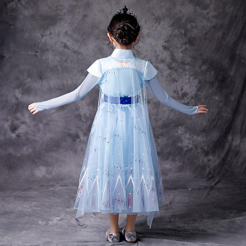 Village Fancy Cosplay Outfits Winter Long Sleeve Snow Queen Infant 5t 6t Elsa Anna Toddler Dress For Little Girls