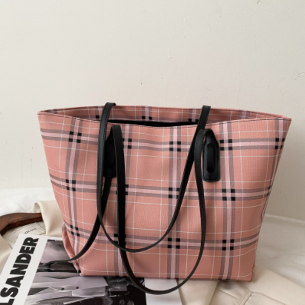 2020 new fashion Korean edition plaid small mass volume lady tote bag