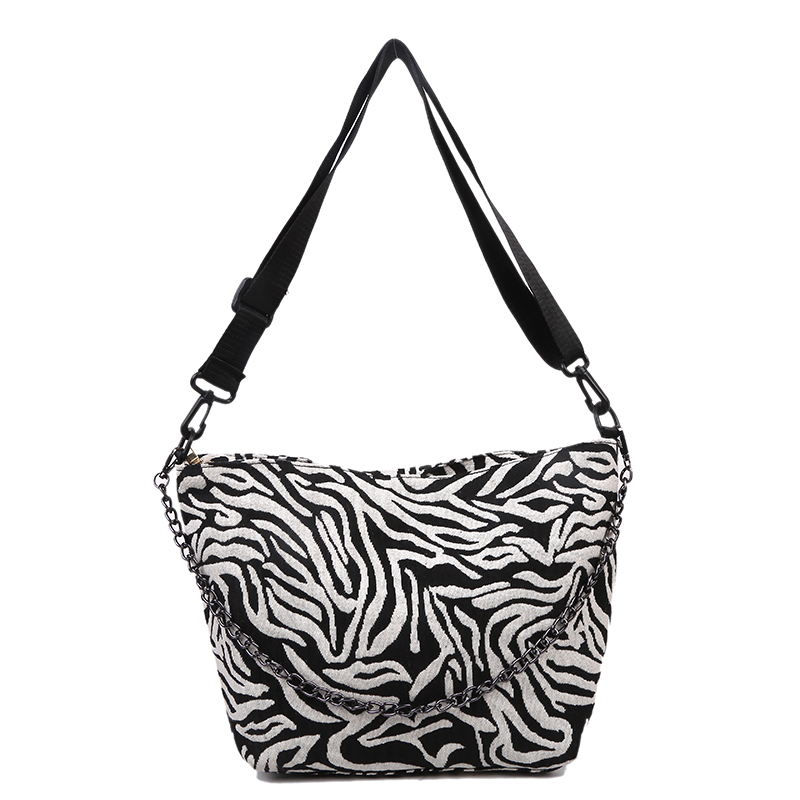 New stylish web celebrity large capacity zebra print tote bag for ladies