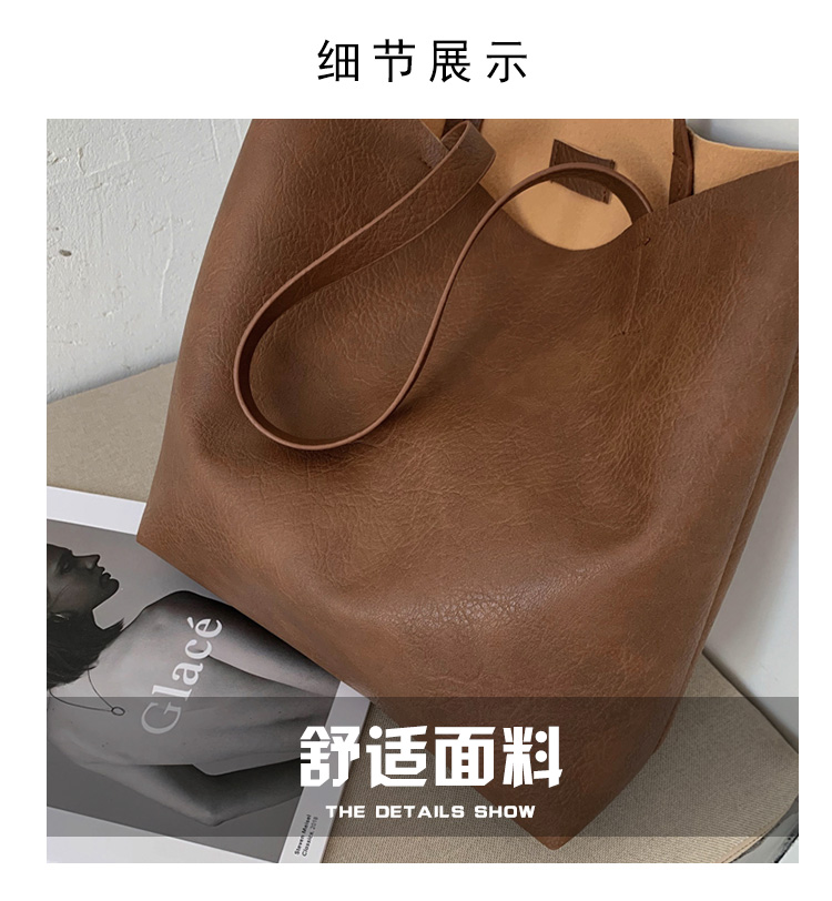 2020 the new tide fashion simple soft lady handbag large capacity