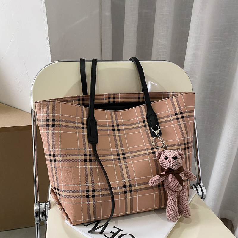 2020 new fashion Korean edition plaid small mass volume lady tote bag