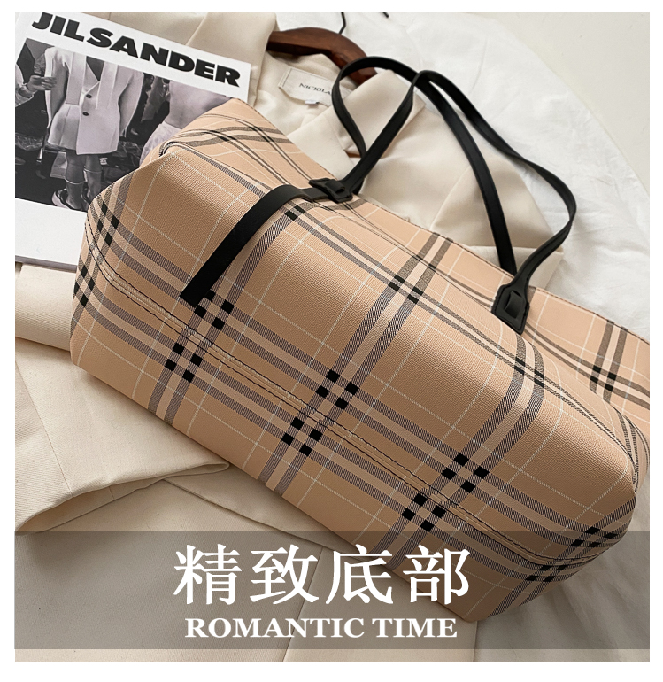 2020 new fashion Korean edition plaid small mass volume lady tote bag