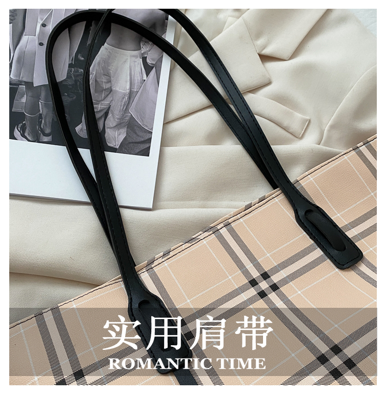 2020 new fashion Korean edition plaid small mass volume lady tote bag