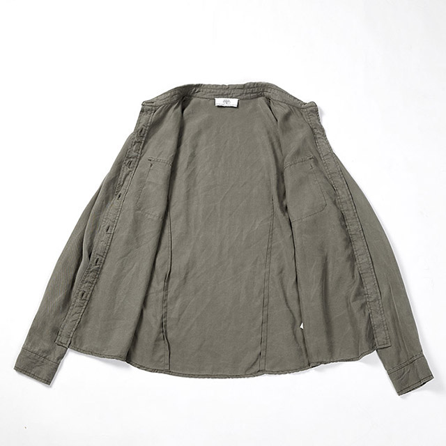 初中军绿色服装水洗棉酷风格女士衬衫