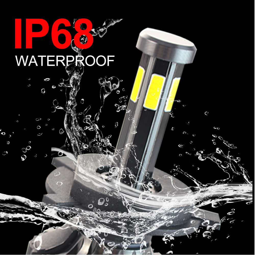 90W Auto high low beam 6 side H7 bulb h4 led with sample led car headlights