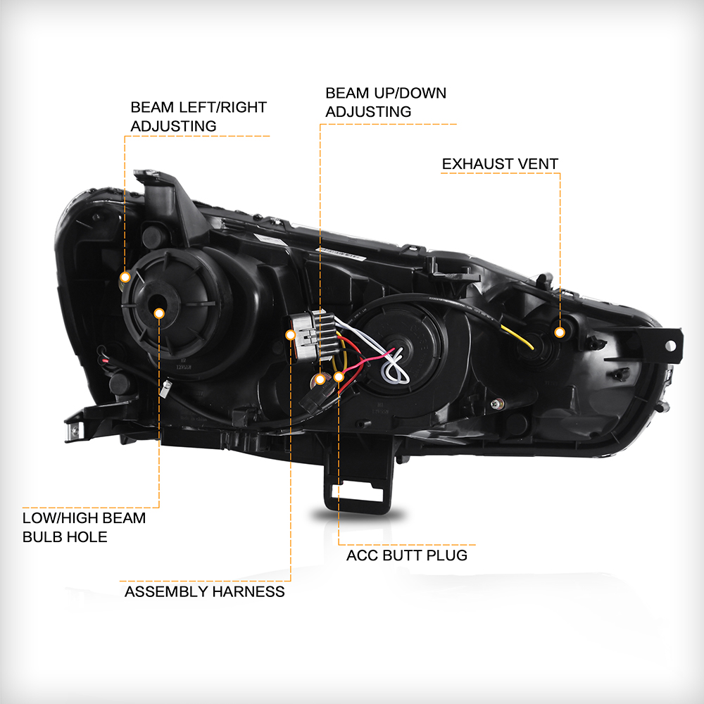 Applicable to the mitsubishi lancer when equipped EVO X LED 2008-2018 assembly car headlights