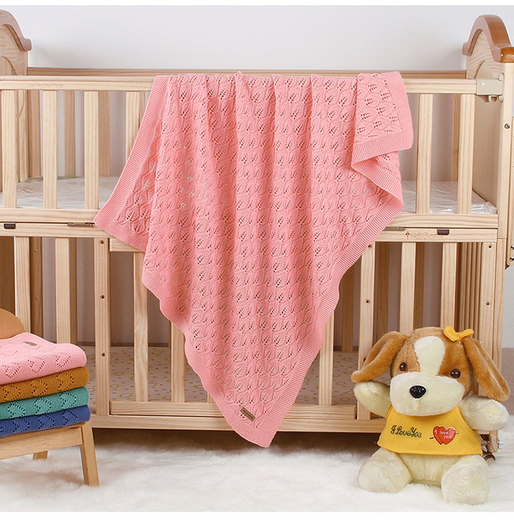 竹薄纱针织100％纯棉包裹式婴儿推车毛巾被