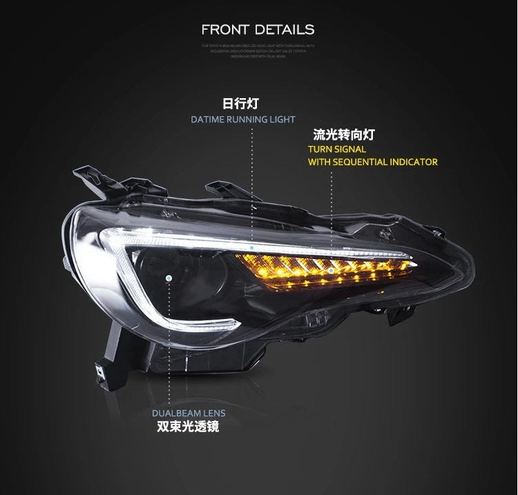 Manufacturer with sequential steering signal automotive headlights