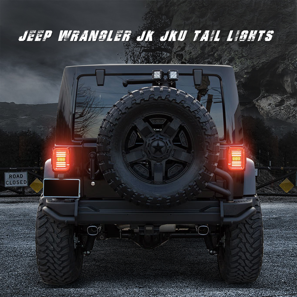 Jeep wrangler JK12V 24 v car with signal after stop brake tail lights