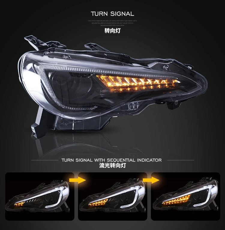 Manufacturer with sequential steering signal automotive headlights