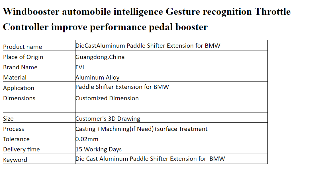 Windbooster intelligent gesture recognition throttle controller performance car pedal