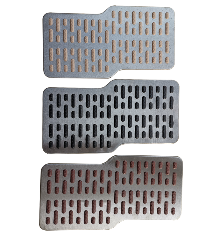 Environment-friendly low MOQ Z type stainless steel metal heel pad pedal