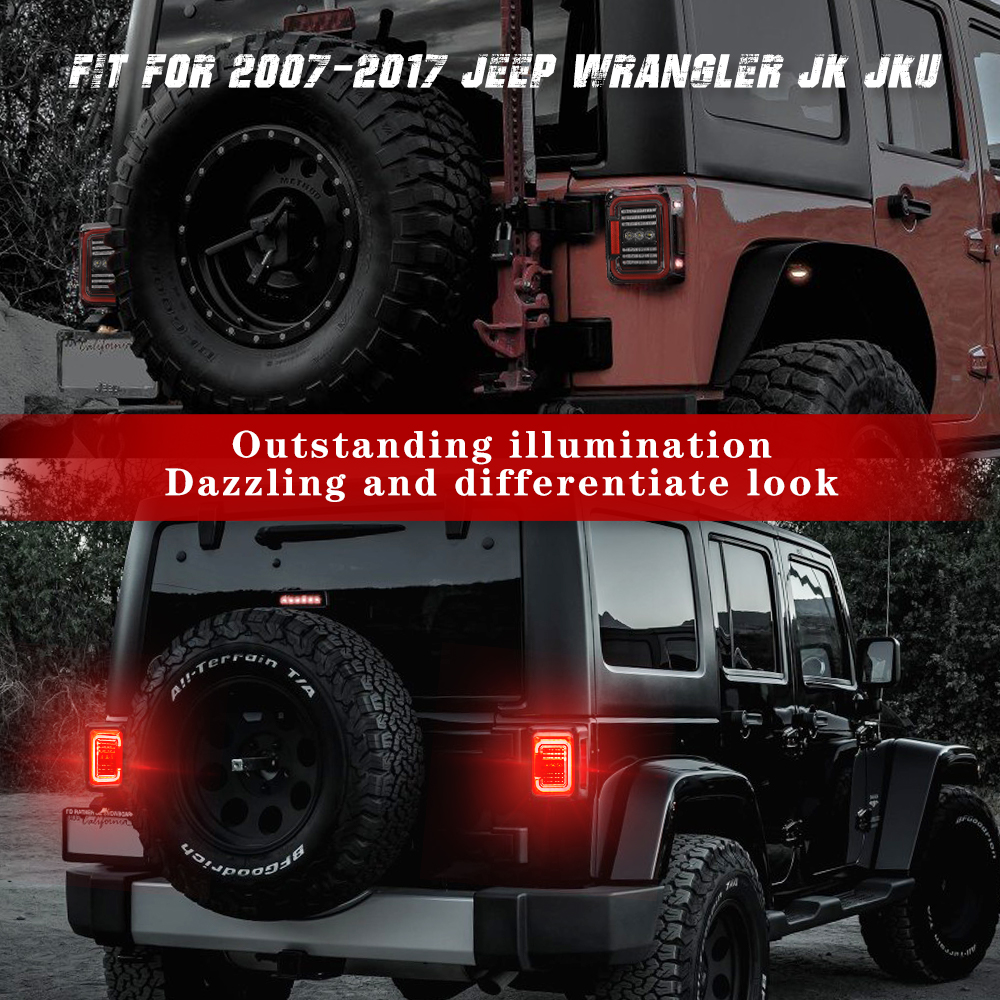 Jeep wrangler JK12V 24 v car with signal after stop brake tail lights