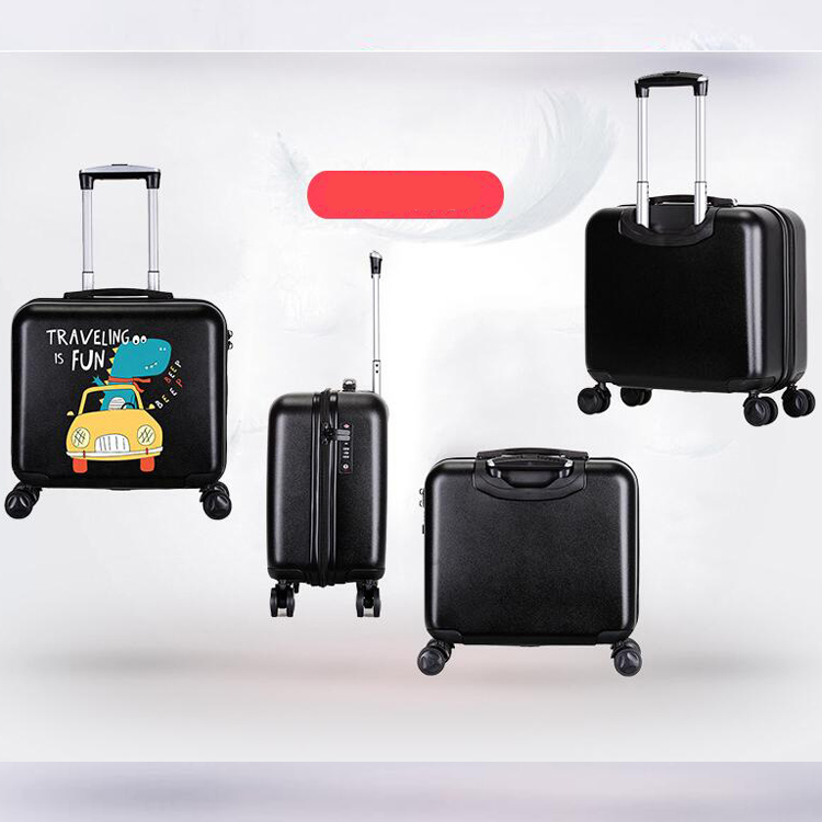可爱的卡通儿童滚动登机箱