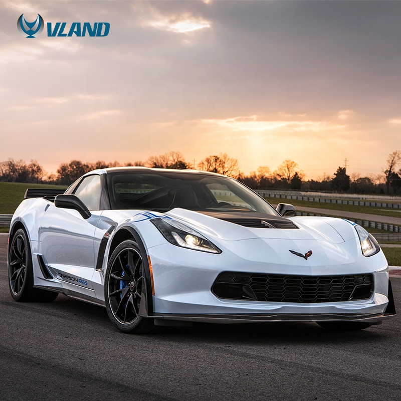 For VLAND Factory wholesales 2014-UP 7th Gen Front middle grille for chevrolet chevy corvette c7 bumper