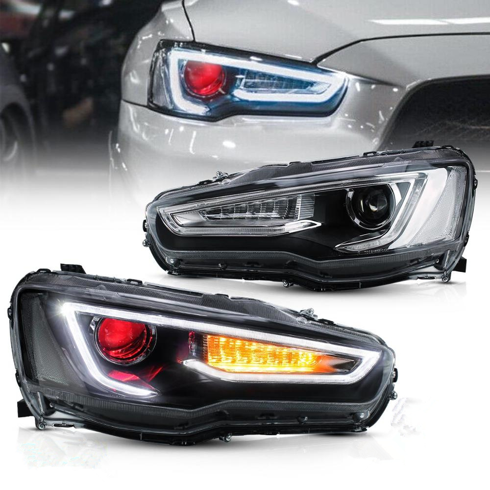 Applicable to the mitsubishi lancer when equipped EVO X LED 2008-2018 assembly car headlights