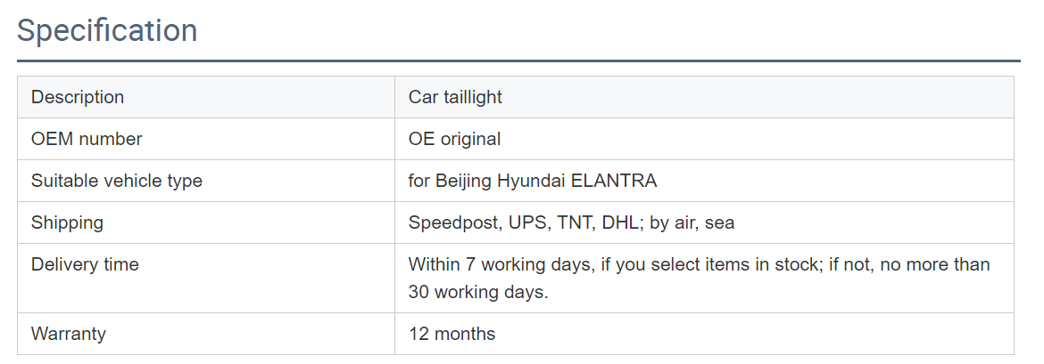 Suitable for Hyundai ELANTRA LED taillights