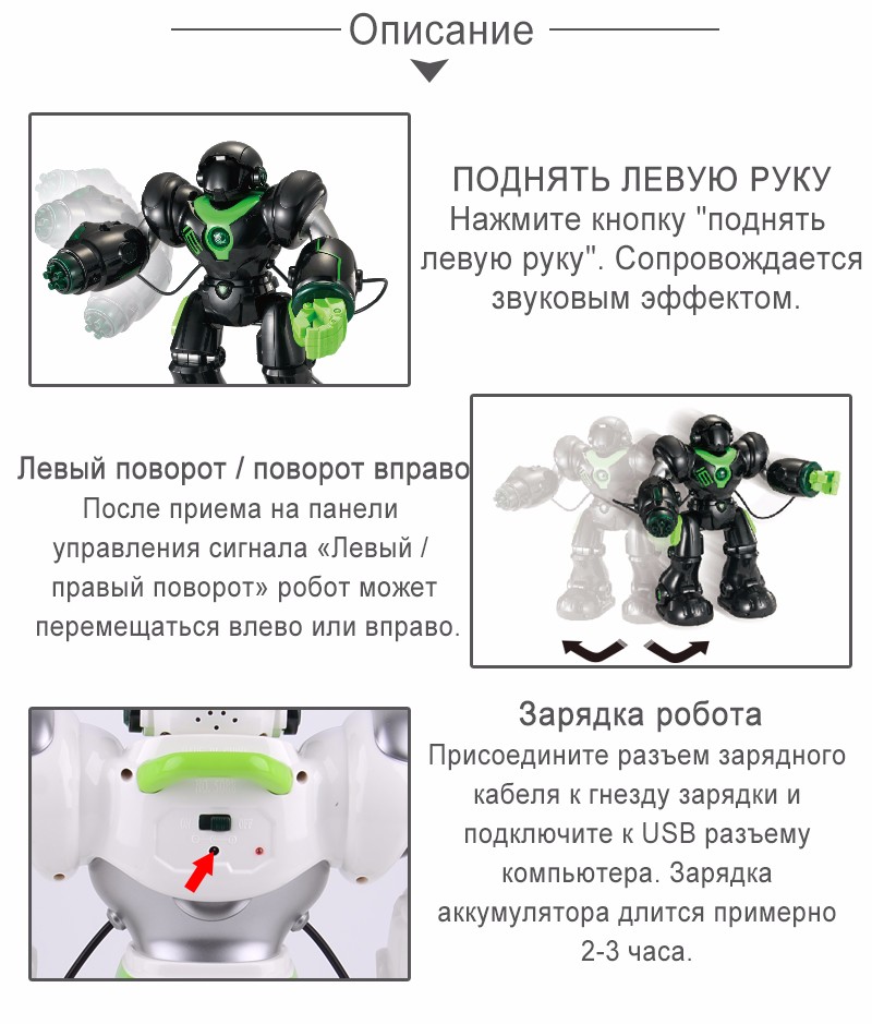 Zhorya具有俄罗斯IC的智能可编程人形机器人