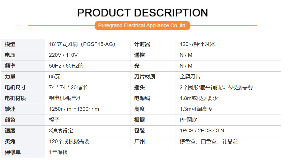 CE中国16 18英寸一件大的塑料金属重型机架电风扇