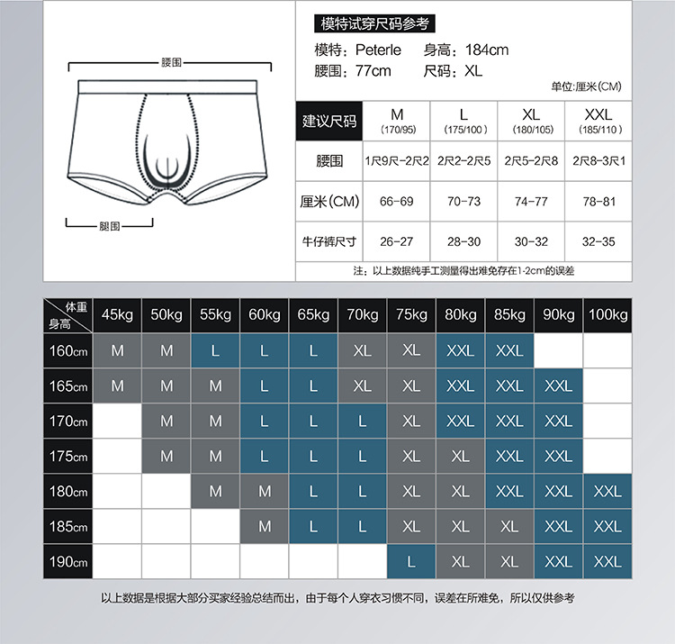批发纯棉男士平角内裤
