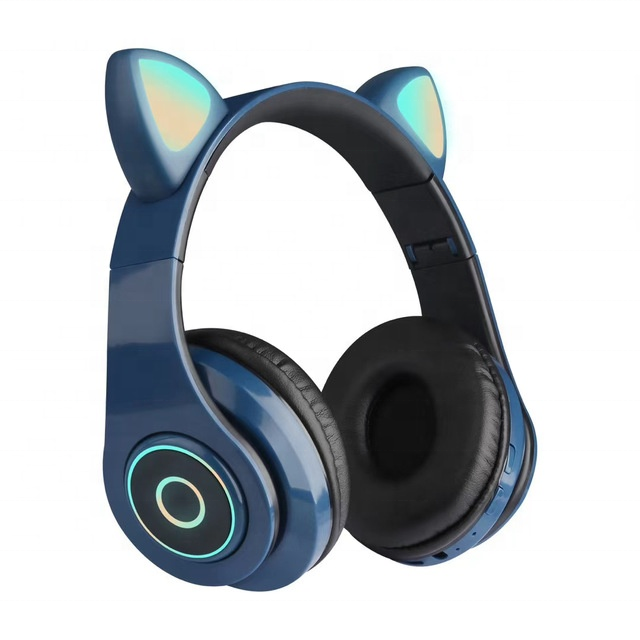 可调节立体声可爱的猫耳式儿童无线耳机