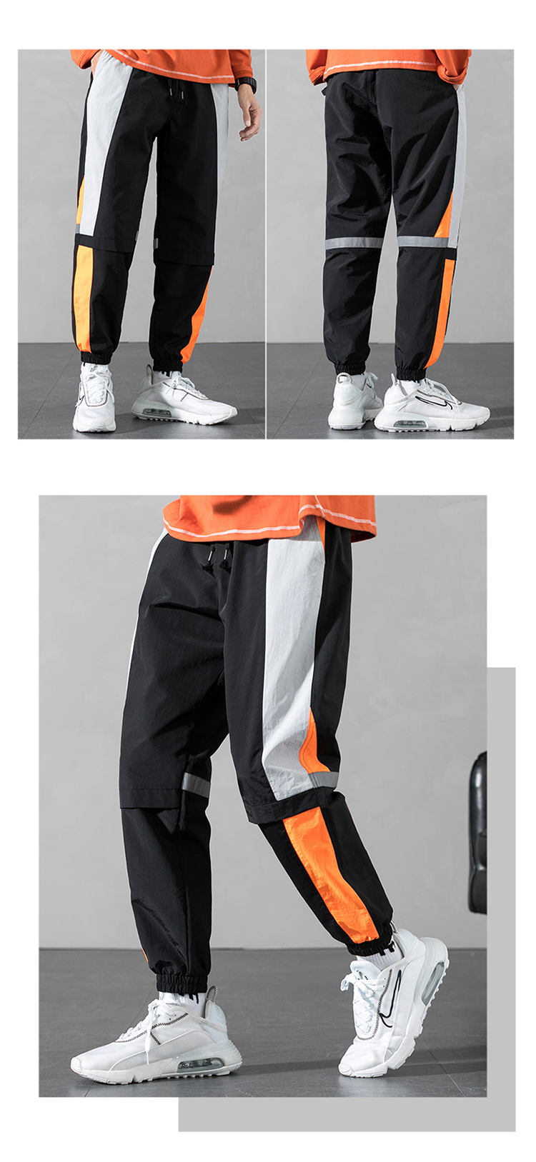 European and American autumn winter work logo bundle foot leisure men leather handsome pants