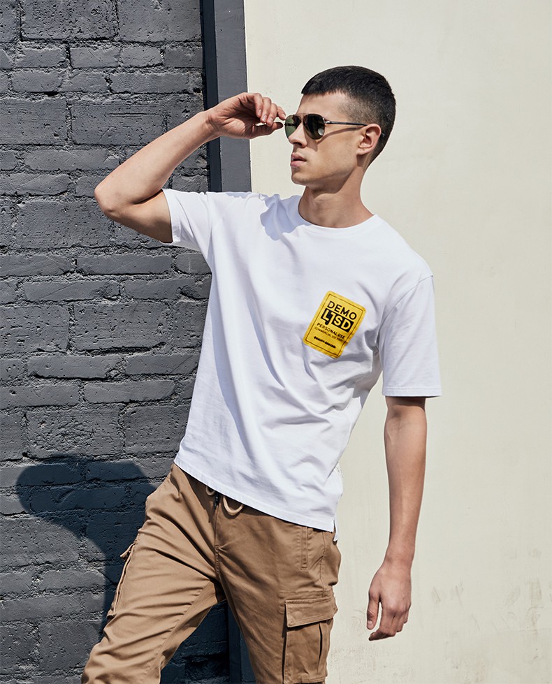 European and American high quality cotton size OEM logo men's T-shirt