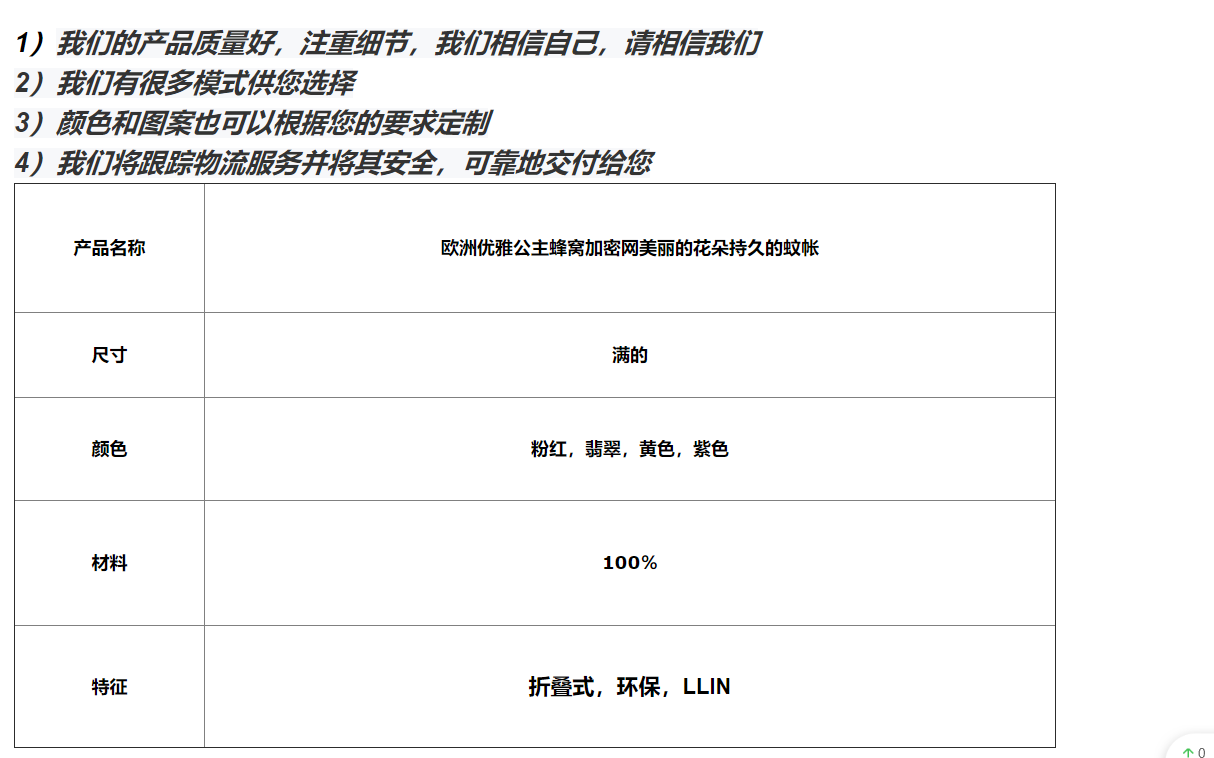 欧洲优雅公主蜂窝加密网花朵蚊帐