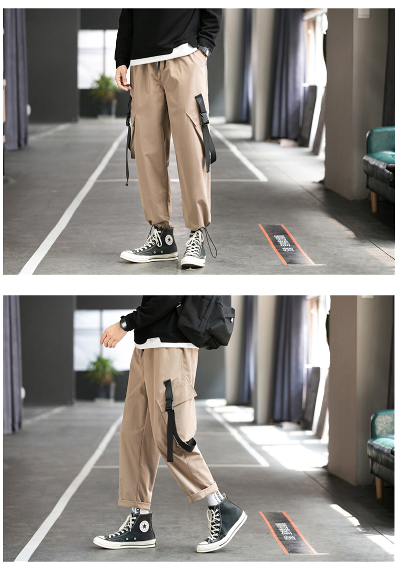 2020 European and American autumn and winter slim straight tube street men's trousers