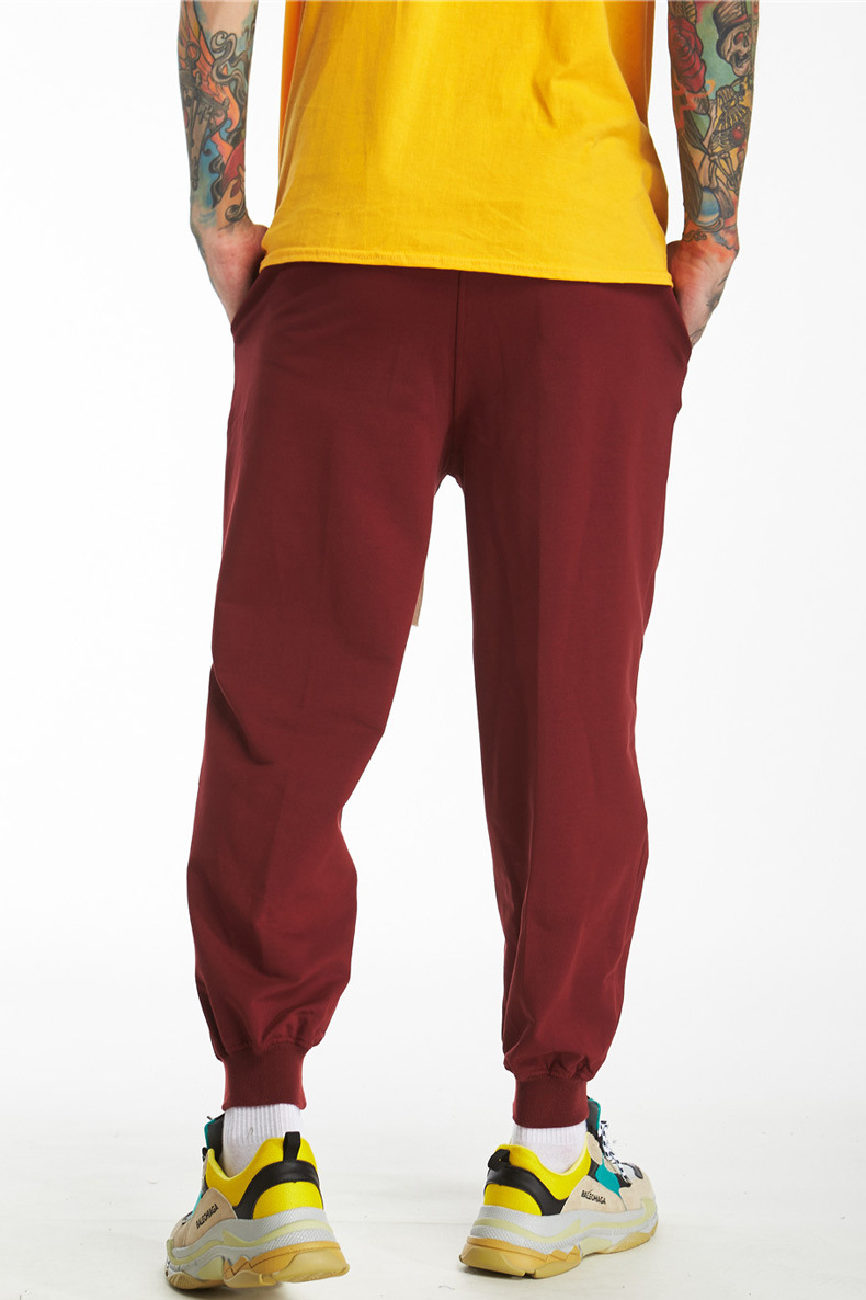 European and American summer new basic solid color men's casual pants